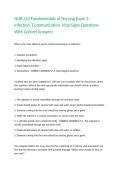 NUR 352 Fundamentals of Nursing Exam 1- Infection&comma; Communication&comma; Vital Signs Questions With Correct Answers 