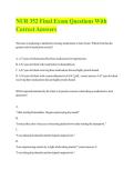 NUR 352 Final Exam Questions With Correct Answers