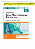 Test Bank For Clayton&rsquo;s Basic Pharmacology for Nurses 19th EditionBy Michelle J&period; Willihnganz&comma; Samuel L