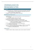 Samenvatting criminologie en mensenrechten &plus; notities&colon; 2025-2026