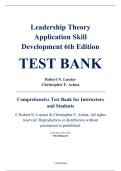 Test Bank - Leadership&colon; Theory&comma; Application&comma; & Skill Development&comma; 6th Edition &ndash; Robert N&period; Lussier&comma; Christopher F&period; Achua &ndash; ISBN 9781285866352 &lpar;Chapters 1&ndash;15&rpar;