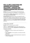 MTS 113 NRTC QUESTIONS AND ANSWERS WITH DETAILED SOLUTIONS &ndash; UPDATED 2026 VERSION GUARANTEED SUCCESS