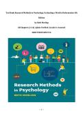 Test Bank Research Methods in Psychology&comma; Evaluating a World of Information 4th Edition by Beth Morling &vert;All Chapters &lpar;1-14&rpar; &vert; Q&As Verified &vert; Grade A&plus; Assured &vert;ISBN 9780393893724