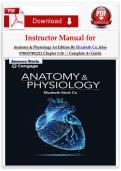 Instructor Manual for  Anatomy & Physiology 1st Edition By Elizabeth Co&comma; Isbn-9780357802212 Chapter 1-28 &vert;&vert; Complete A&plus; Guide
