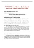 WGU D253 Task 1&colon; Reflection on Leadership and Integrity with Complete Solution &vert; 2026 Update