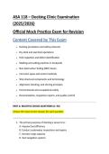 ASA 118 &ndash; Docking Clinic Examination  &lpar;2025&sol;2026&rpar; Official Mock Practice Exam for Revision