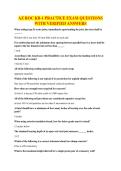 AZ ROC KB-1 PRACTICE EXAM QUESTIONS WITH VERIFIED ANSWERS