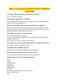 ROC-A EXAM QUESTIONS WITH VERIFIED ANSWERS