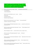 NSU Pathophysiology Exam Test Questions with Complete Verified Solutions 2025-2026 Updated&period;