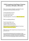 TCDHA Comprehensive Dental Hygiene V2 Questions and Answers - 2026 Update - 100&percnt; Correct&period;