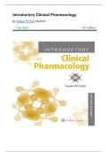 TEST BANK for Introductory Clinical Pharmacology&comma; 12th Edition By Susan Ford&comma; Verified Chapters 1 - 54 Fully covered &vert; Newest Version 2026