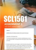 SCL1501 Assignment 1 ANSWERS 2026 - Due March 2026
