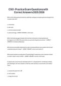CSO Written Exam Questions with Correct Answers 2025&sol;2026
