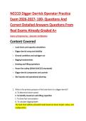 NCCCO Digger Derrick Operator Practice  Exam 2026-2027- 100- Questions And  Correct Detailed Answers Questions From  Real Exams Already Graded A&plus;