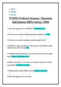 TCDHA Orofacial Anatomy - Questions And Answers 100&percnt; Correct - 2026