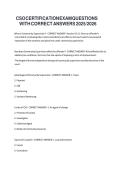 CSO CERTIFICATION EXAM QUESTIONS WITH CORRECT ANSWERS
