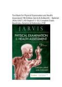 Test Bank for Physical Examination and Health Assessment 9th Edition &lpar;Jarvis & Eckhardt&rpar; &ndash; Updated 2026&sol;2027 &vert; All Chapters 1&ndash;32 &vert; Complete Exam Questions&comma; Answers & Rationales &vert; PDF