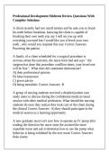 Professional Development Midterm Review Questions With Complete Solutions