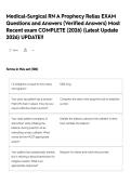 Medical-Surgical RN A Prophecy Relias EXAM Questions and Answers &lpar;Verified Answers&rpar; Most Recent exam COMPLETE &lpar;2026&rpar; &lpar;Latest Update 2026&rpar; UPDATE&excl;&excl;