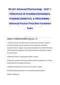 NU 641 Advanced Pharmacology - QUIZ 1&colon; PRINCIPLES OF PHARMACODYNAMICS&comma; PHARMACOKINETICS&comma; & PRESCRIBING - Advanced Practice Prescriber Foundation Exam
