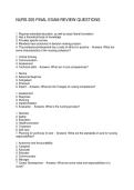NURS 205 FINAL EXAM REVIEW QUESTIONS
