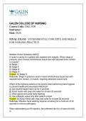 Galen College -NSG 3100 Complete Final Exam Review&lpar;With Solutions&rpar;2026&period;
