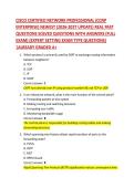 CISCO CERTIFIED NETWORK PROFESSIONAL &lpar;CCNP  ENTERPRISE&rpar; NEWEST &lpar;2026-2027 UPDATE&rpar; REAL PAST  QUESTIONS SOLVED QUESTIONS WITH ANSWERS &lpar;FULL  EXAM&rpar; &lpar;EXPERT SETTING EXAM TYPE QUESTIONS&rpar;  &vert;ALREADY GRADED A&plus;