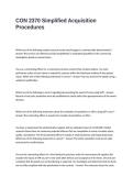 CON 2370 Simplified Acquisition Procedures Test Questions and Answers