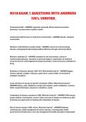N518-EXAM 1 QUESTIONS WITH ANSWERS 100&percnt; VERIFIED 