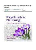 TEST BANK FOR PSYCHIATRIC NURSING EIGHTH&comma; NORTH AMERICAN EDITION ALL CHAPTERS 1-43 FULLY COVERD &vert; NEWEST VERSION 2026 BY MARY ANN BOYD &lpar;AUTHOR&rpar;&comma; REBECCA LUEBBERT &lpar;AUTHOR&rpar;