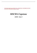 WGU D490 MSCIA Capstone Task  1&comma;2 and 3 bundle with complete solutions&period;