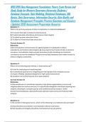 WGU D195 Data Management Foundations Theory Exam Review and Study Guide for Western Governors University Students &vert; Database Concepts&comma; Data Modeling&comma; Relational Databases&comma; SQL Basics&comma; Data Governance&comma; Information Security&comma; Data Quality and Database Manage