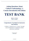 Test Bank - Asking Questions About Cultural Anthropology&colon; A Concise Introduction&comma; 4th Edition &ndash; Robert L&period; Welsch&comma; Luis A&period; Vivanco &ndash; ISBN 9780197618875 &lpar;Chapters 1&ndash;14&rpar;