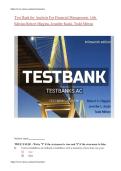 Test Bank for Analysis for Financial Management&comma; 13th Edition &lpar;2026&rpar; by Robert C&period; Higgins&comma; Jennifer Koski & Todd Mitton &ndash; ISBN 978-1264112104 &ndash; Complete Exam Questions & Answer Key