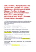 2026 Test Bank - Wong's Nursing Care of Infants and Children&comma; 15th Edition &lpar;Hockenberry&comma; Wilson&rpar;&period; Complete Chapters 1-34&period; &lbrack;A&plus; Pass Guarantee&rsqb;