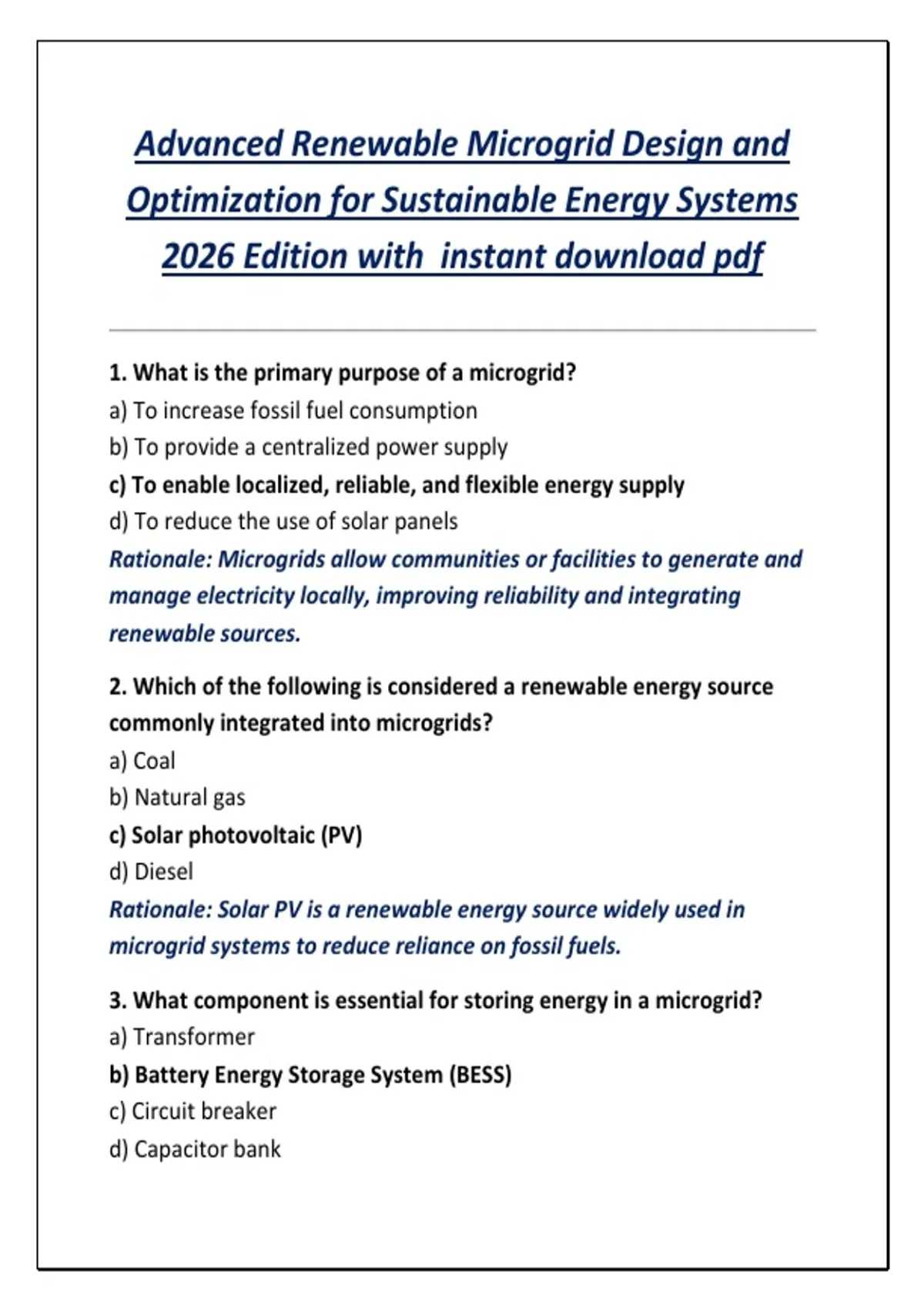Advanced Renewable Microgrid Design and Optimization for Sustainable ...