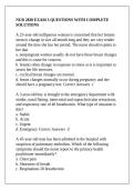 NUR 2830 EXAM 3 QUESTIONS WITH COMPLETE SOLUTIONS