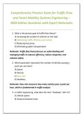Comprehensive Practice Exam for Traffic Flow  and Smart Mobility Systems Engineering &ndash;  2026 Edition Questions with Expert Rationales