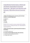 Comprehensive Practice Exam on Wind Load  and Seismic Load Analysis for Structural  Engineering &ndash; 100 Expert-Level Questions with  Rationales&comma; 2026 Edition &instant download  pdf 