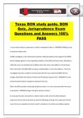 Texas BON study guide&comma; BON Quiz&comma; Jurisprudence Exam Questions and Answers 100&percnt; PASS