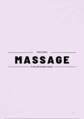 Massage Theorie Syntra - Complete samenvatting Anatomie&comma; Fysiologie en Studiewijzer &lpar;Examengericht&rpar;