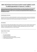 AHA ACLS Post-Test Exam &lpar;Latest 2026 Update&rpar; 100&percnt;  Verified Questions & Answers &vert; Grade A