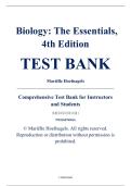 Test Bank - Biology&colon; The Essentials&comma; 4th Edition &ndash; Mari&euml;lle Hoefnagels &ndash; ISBN 9781260709636 &lpar;Chapters 1&ndash;30&rpar;