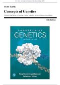 Test Bank - Concepts of Genetics 12th edition &lpar;Klug&comma; 2020&rpar;&comma; All Chapter 1-26&vert; Complete Best Exam Practice Guide&sol; Newest Edition