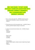 BSC 1005 EXAM 1 STUDY GUIDE  2026&sol;2027 COMPLETE QUESTIONS WITH  VERIFIED CORRECT ANSWERS &vert;&vert;  100&percnt; GUARANTEED PASS  <NEWEST VERSION> 