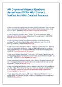 ATI Capstone Maternal Newborn  Assessment EXAM With Correct  Verified And Well Detailed Answers