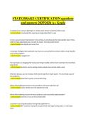 &colon; State Brake Certification Exam &ndash; 2025&ndash;2026 &ndash; Complete Questions and Answers &lpar;A&plus; Grade&rpar;