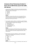 Complete Test Bank for Introductory Clinical Pharmacology by Ford &lpar;Roach&rsquo;s&rpar; &ndash; MN RN CNE&comma; Susan M&period; Ford &ndash; Verified Questions with Detailed Rationales