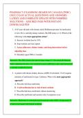 PHARMACY EXAMINING BOARD OF CANADA &lpar;PEBC&rpar;  OSCE EXAM ACTUAL QUESTIONS AND ANSWERS -  LATEST AND COMPLETE UPDATE WITH VERIFIED  SOLUTIONS &ndash; ASSURED PASS WITH INSTANT  DOWNLOAD PDF&period;