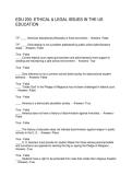 EDU 200- ETHICAL & LEGAL ISSUES IN THE US EDUCATION